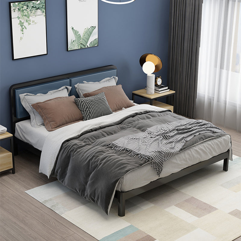 Modern Metal Folding Bed Rectangular Open-Frame Bed with Metal Legs