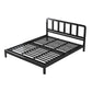Modern Metal Folding Bed Rectangular Open-Frame Bed with Metal Legs
