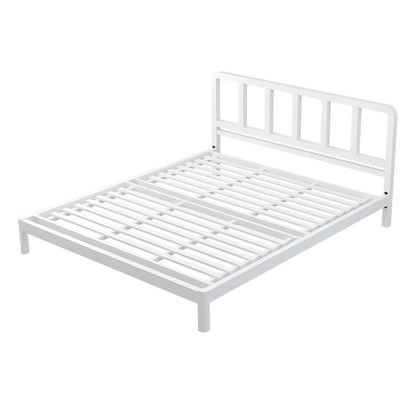 Modern Metal Folding Bed Rectangular Open-Frame Bed with Metal Legs