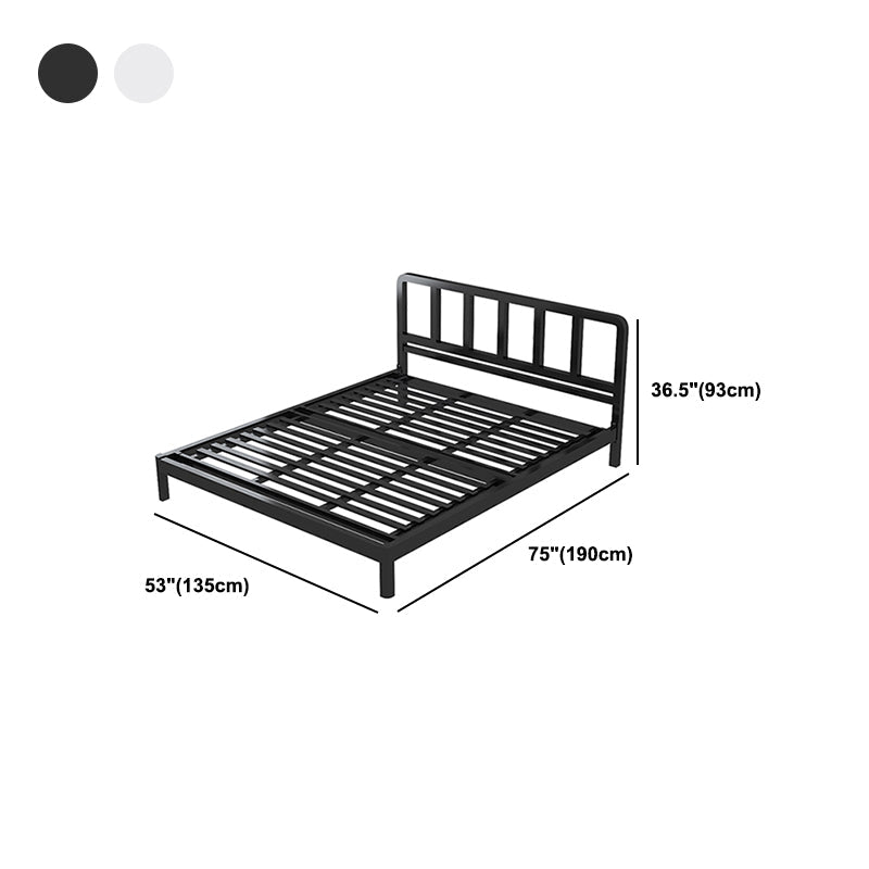 Modern Metal Folding Bed Rectangular Open-Frame Bed with Metal Legs