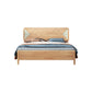 Letto scandinavo largo 84,65 pollici con testiera in legno naturale con testiera