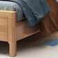 84.65 inch Wide Scandinavian Bed Natural Solid Wood Bed with Headboard