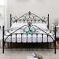 Modern Metal Folding Bed Arched Open-Frame Bed with Headboard