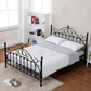 Modern Metal Folding Bed Arched Open-Frame Bed with Headboard