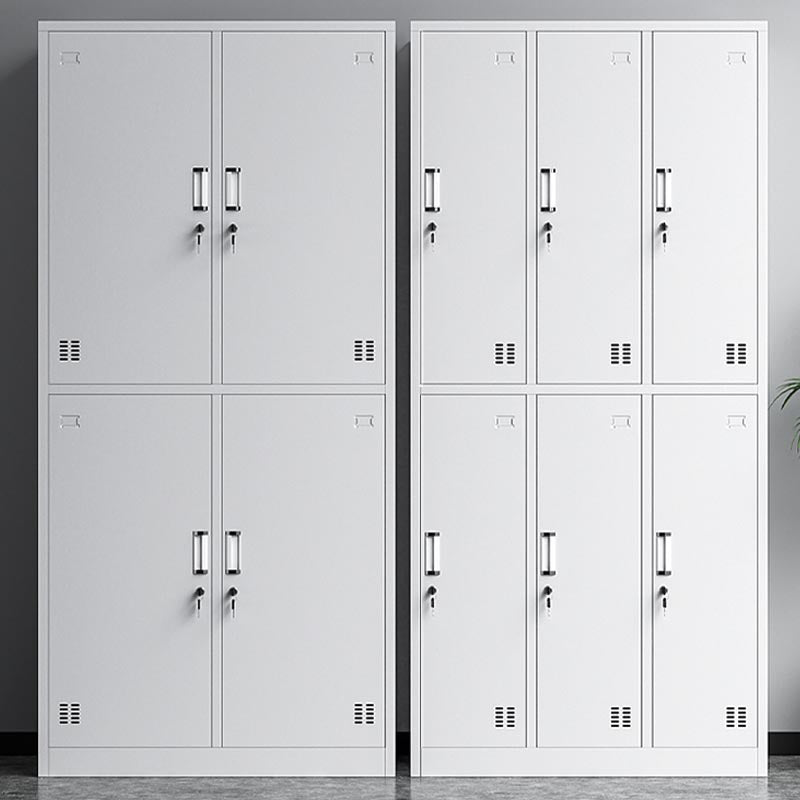 Contemporary Style Metal Wardrobe White Colour Wardrobe Closet for Home Clearhalo 'Armoires & Wardrobes' 'armoires_wardrobes' 'Bedroom Furniture' 'furn' 'furn_armoires_wardrobes' 'Furniture' 5932908