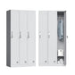 Contemporary Style Metal Wardrobe White Colour Wardrobe Closet for Home 3 Clearhalo 'Armoires & Wardrobes' 'armoires_wardrobes' 'Bedroom Furniture' 'furn' 'furn_armoires_wardrobes' 'Furniture' 5932909