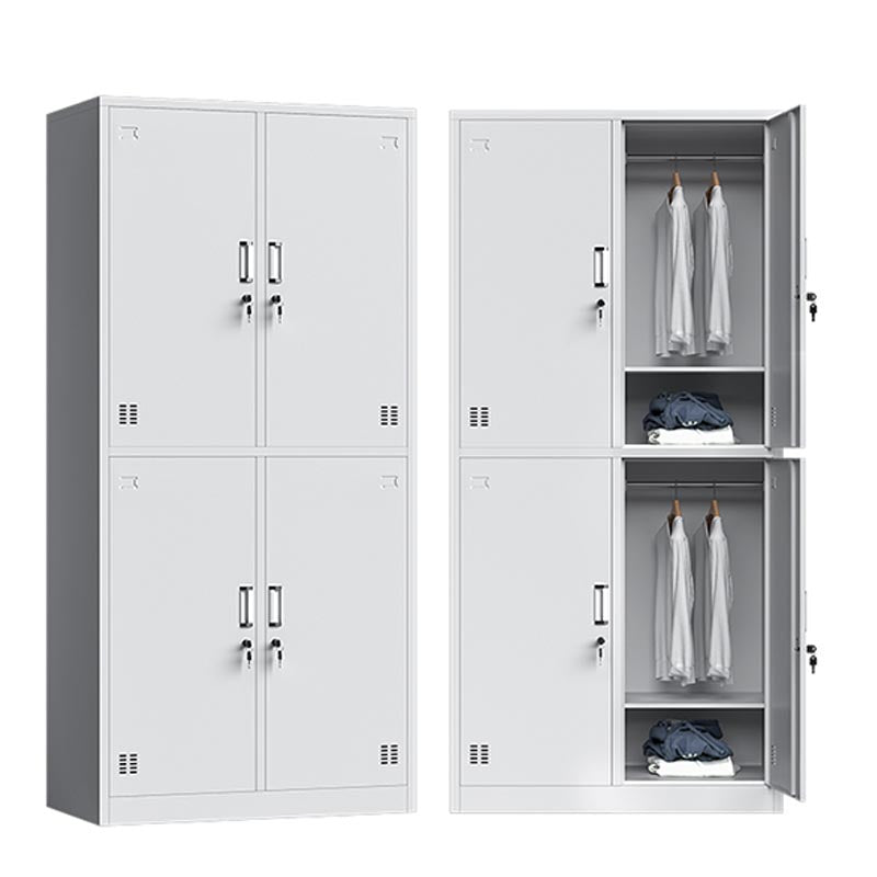 Contemporary Style Metal Wardrobe White Colour Wardrobe Closet for Home 4 Clearhalo 'Armoires & Wardrobes' 'armoires_wardrobes' 'Bedroom Furniture' 'furn' 'furn_armoires_wardrobes' 'Furniture' 5932910