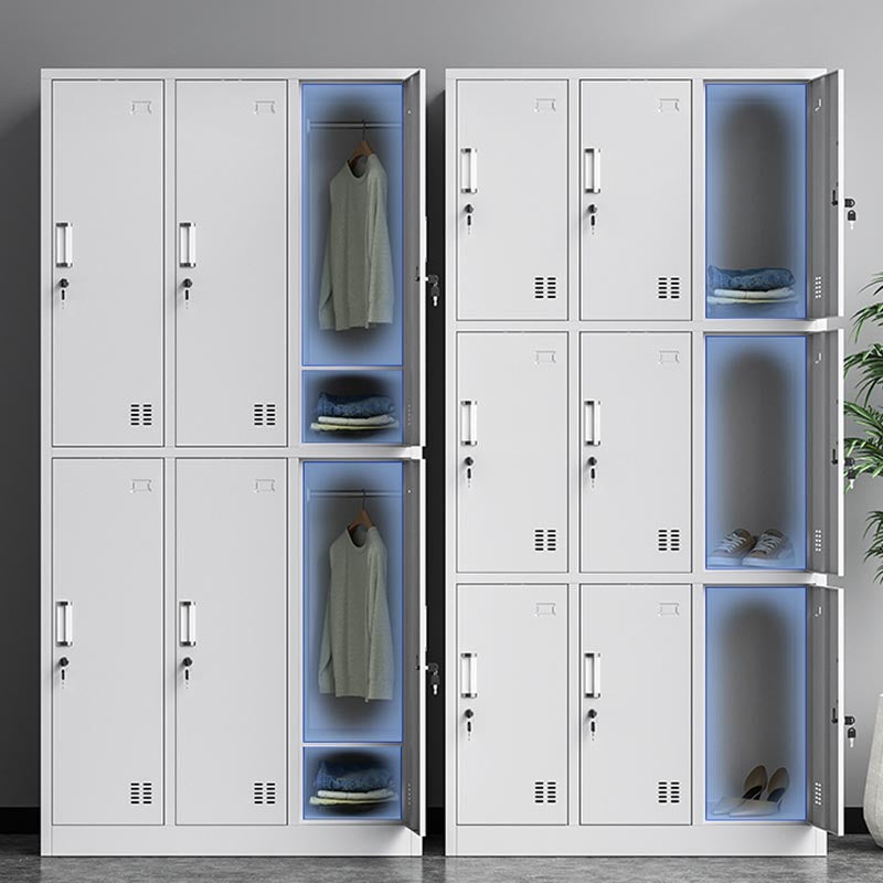 Contemporary Style Metal Wardrobe White Colour Wardrobe Closet for Home Clearhalo 'Armoires & Wardrobes' 'armoires_wardrobes' 'Bedroom Furniture' 'furn' 'furn_armoires_wardrobes' 'Furniture' 5932913
