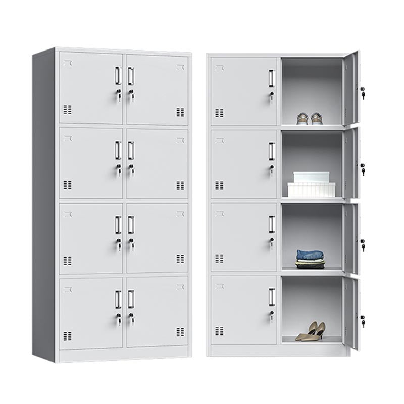 Contemporary Style Metal Wardrobe White Colour Wardrobe Closet for Home 8 Clearhalo 'Armoires & Wardrobes' 'armoires_wardrobes' 'Bedroom Furniture' 'furn' 'furn_armoires_wardrobes' 'Furniture' 5932915