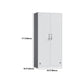 Contemporary Style Metal Wardrobe White Colour Wardrobe Closet for Home Clearhalo 'Armoires & Wardrobes' 'armoires_wardrobes' 'Bedroom Furniture' 'furn' 'furn_armoires_wardrobes' 'Furniture' 5932928