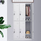 Contemporary Style Metal Wardrobe White Colour Soft Close Doors Wardrobe Closet