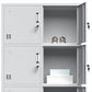 Contemporary Style Metal Wardrobe White Colour Soft Close Doors Wardrobe Closet