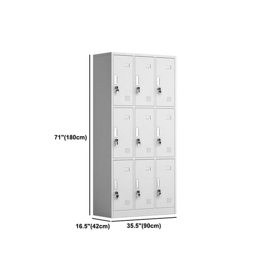 Hedendaagse stijl metalen garderobe witte kleur zachte close deuren garderobe kast