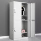 Contemporary Wardrobe White Colour Steel Wardrobe Closet with Doors Clearhalo 'Armoires & Wardrobes' 'armoires_wardrobes' 'Bedroom Furniture' 'furn' 'furn_armoires_wardrobes' 'Furniture' 5933000