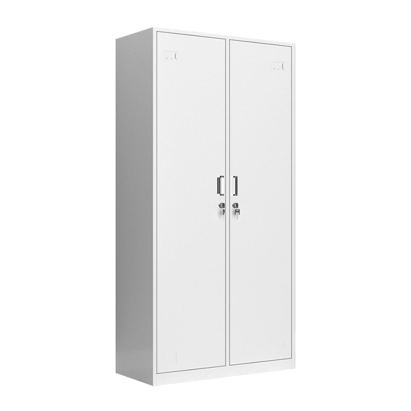 Contemporary Wardrobe White Colour Steel Wardrobe Closet with Doors 2 Clearhalo 'Armoires & Wardrobes' 'armoires_wardrobes' 'Bedroom Furniture' 'furn' 'furn_armoires_wardrobes' 'Furniture' 5933001