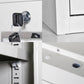 Contemporary Wardrobe White Colour Steel Wardrobe Closet with Doors Clearhalo 'Armoires & Wardrobes' 'armoires_wardrobes' 'Bedroom Furniture' 'furn' 'furn_armoires_wardrobes' 'Furniture' 5933010