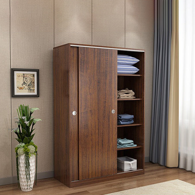 Twee deuren garderobe armoire moderne gemeten houten garderobe kast