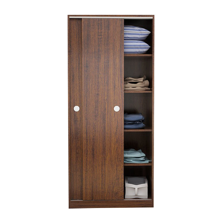 Twee deuren garderobe armoire moderne gemeten houten garderobe kast
