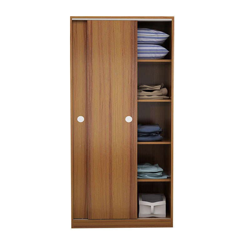 Twee deuren garderobe armoire moderne gemeten houten garderobe kast