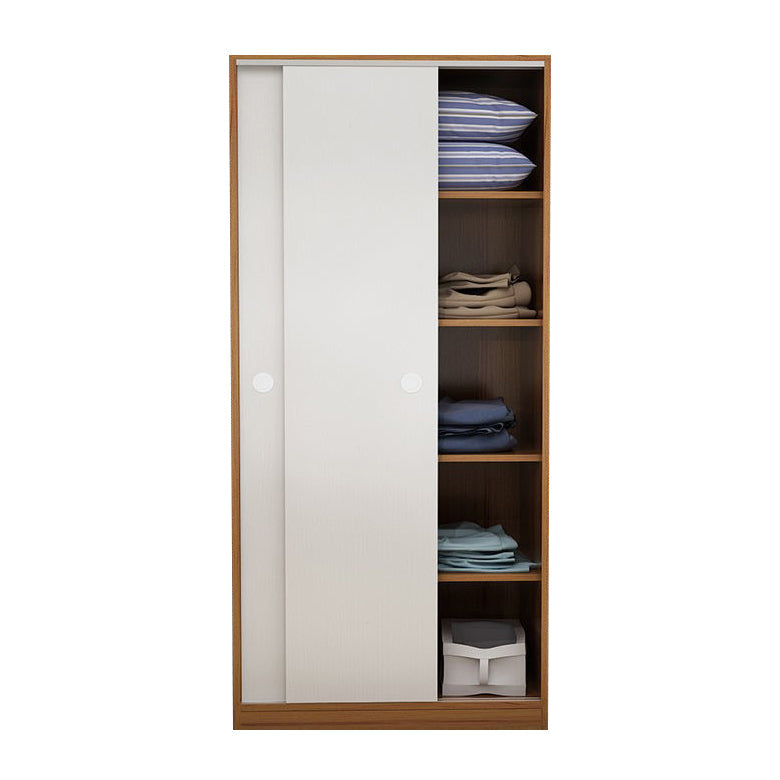 Twee deuren garderobe armoire moderne gemeten houten garderobe kast