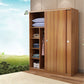 Twee deuren garderobe armoire moderne gemeten houten garderobe kast