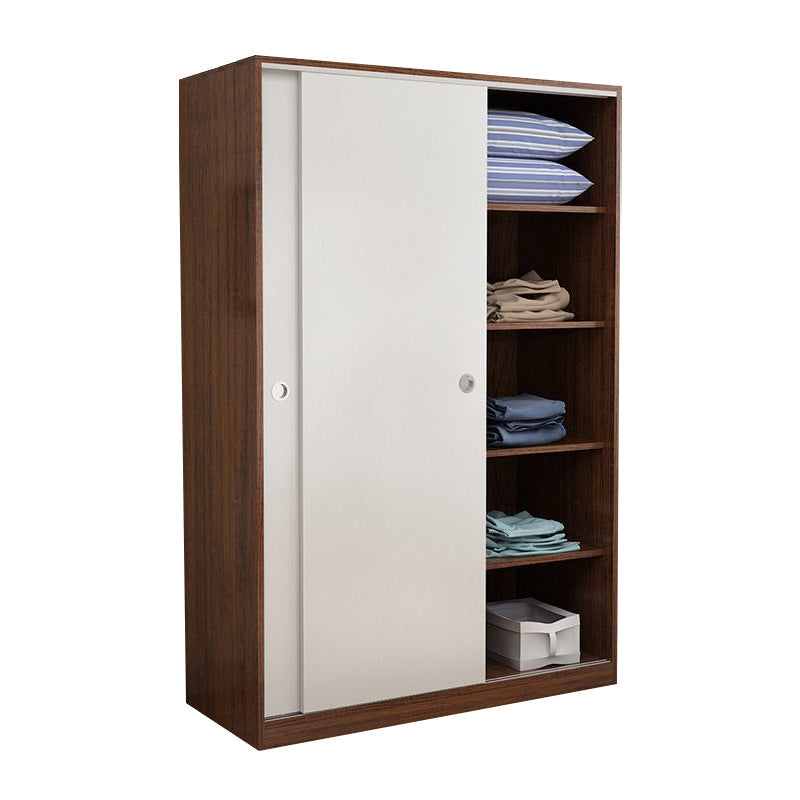 Twee deuren garderobe armoire moderne gemeten houten garderobe kast