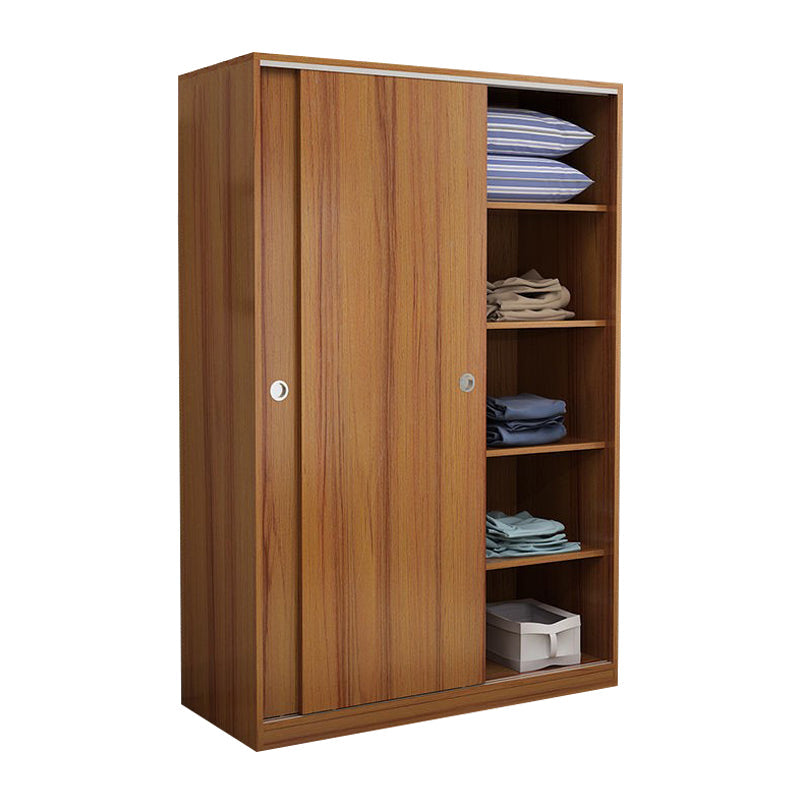 Twee deuren garderobe armoire moderne gemeten houten garderobe kast