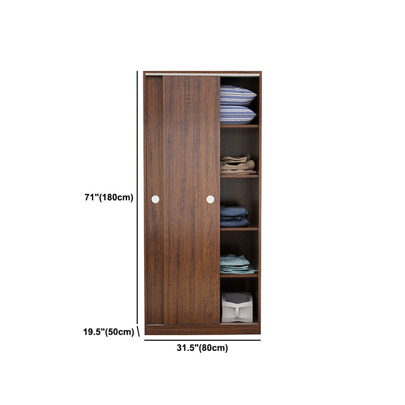 Twee deuren garderobe armoire moderne gemeten houten garderobe kast