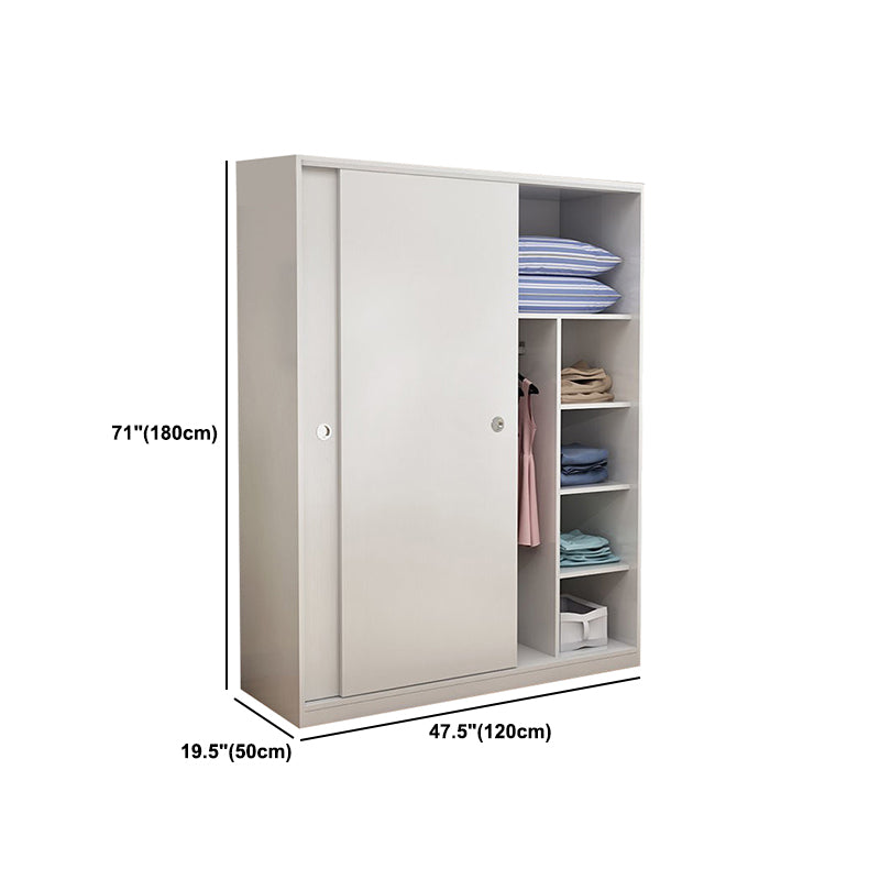 Twee deuren garderobe armoire moderne gemeten houten garderobe kast