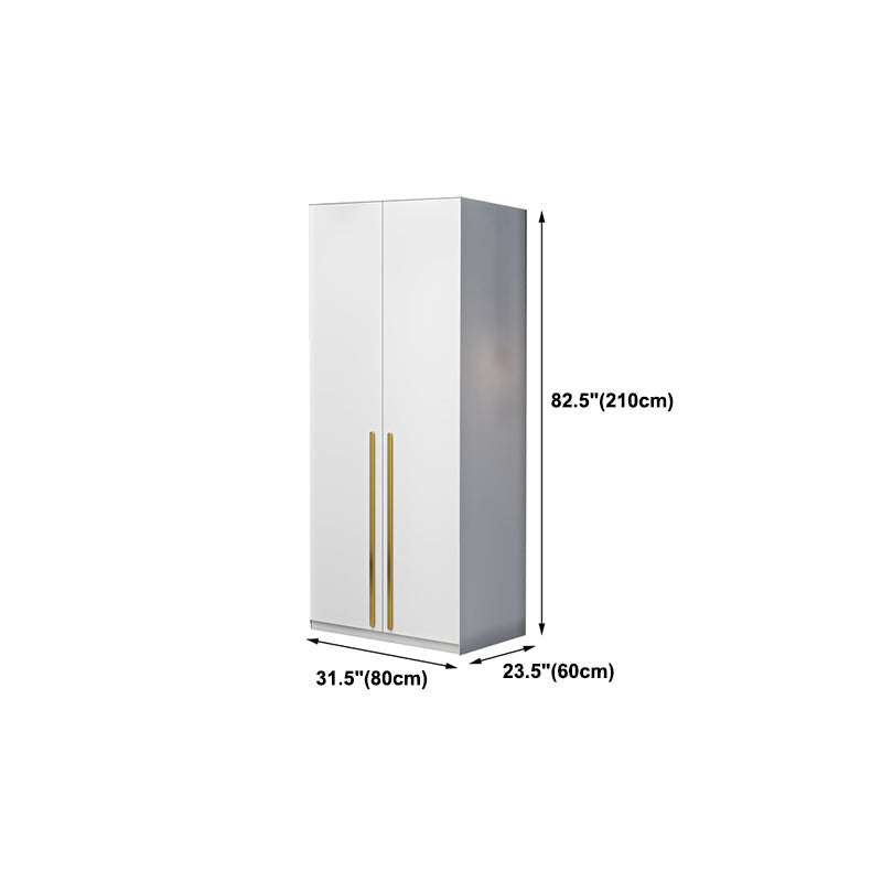 Witte kleur houten garderobe zachte close deur garderobe kast met kledingstaaf