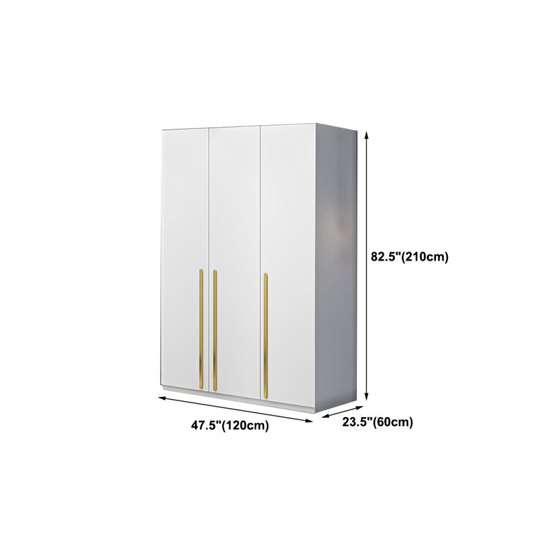 Witte kleur houten garderobe zachte close deur garderobe kast met kledingstaaf