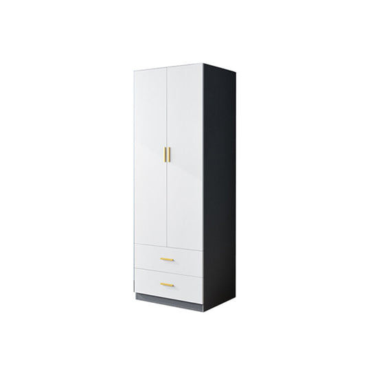 White Colour Wooden Wardrobe Soft Close Door Wardrobe Closet for Home 23.5"L x 23.5"W x 83"H Armoires & Wardrobes