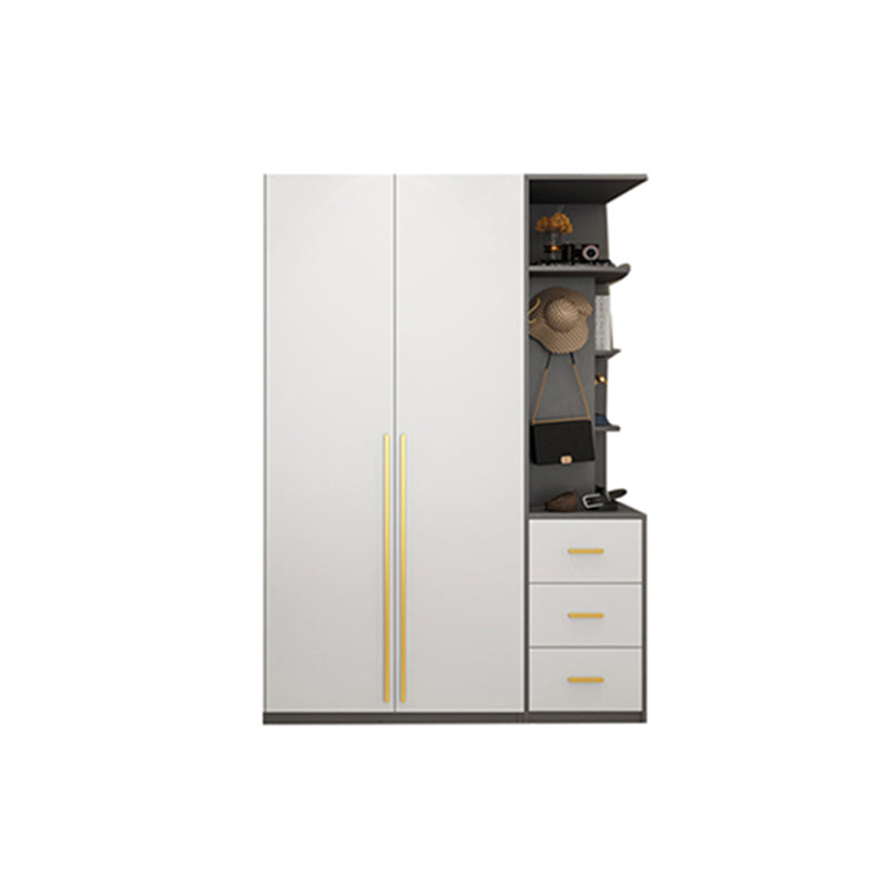 Color blanco Armario de madera Armario de armario de puerta cerrada para casa para casa