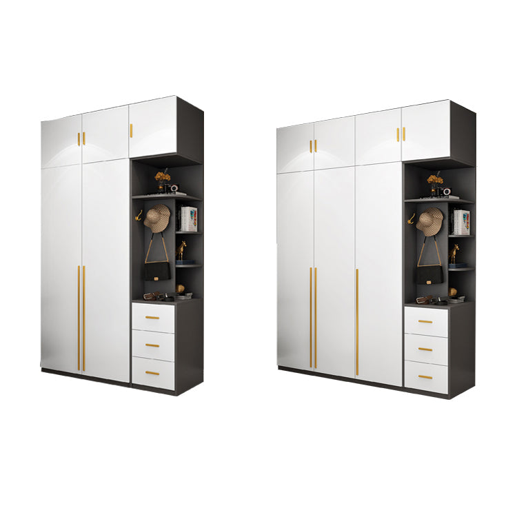 Color blanco Armario de madera Armario de armario de puerta cerrada para casa para casa