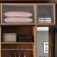 Brown Contemporary Wardrobe Cabinet Engineered Wood and Glass Wardrobe Closet