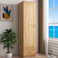 74.8"H Traditional Rubberwood Storage Cabinet with Garment Rod Matte Finish Cabinet Clearhalo 'Armoires & Wardrobes' 'armoires_wardrobes' 'Bedroom Furniture' 'furn' 'furn_armoires_wardrobes' 'Furniture' 5933241