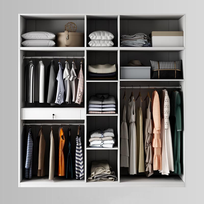 Manufactured Wood White Storage Cabinet Modern Style Cabinet for Bedroom