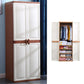 Plastic Matte Finish Storage Cabinet for Bedroom Contemporary Hinged Door Cabinet