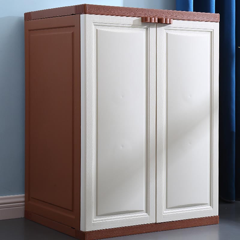 Plastic Matte Finish Storage Cabinet for Bedroom Contemporary Hinged Door Cabinet