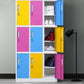 Metal Matte Finish Cabinet Contemporary Style Storage Cabinet with Hinged Doors Clearhalo 'Armoires & Wardrobes' 'armoires_wardrobes' 'Bedroom Furniture' 'furn' 'furn_armoires_wardrobes' 'Furniture' 5933350