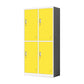 Metal Matte Finish Cabinet Contemporary Style Storage Cabinet with Hinged Doors Yellow 4 Clearhalo 'Armoires & Wardrobes' 'armoires_wardrobes' 'Bedroom Furniture' 'furn' 'furn_armoires_wardrobes' 'Furniture' 5933352