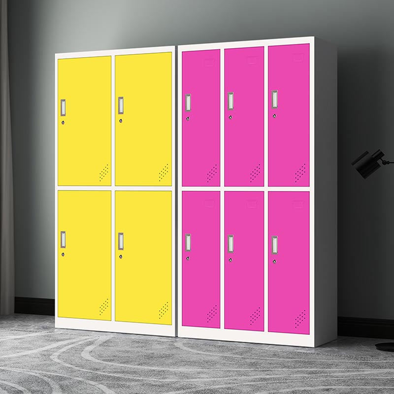 Metal Matte Finish Cabinet Contemporary Style Storage Cabinet with Hinged Doors Clearhalo 'Armoires & Wardrobes' 'armoires_wardrobes' 'Bedroom Furniture' 'furn' 'furn_armoires_wardrobes' 'Furniture' 5933353