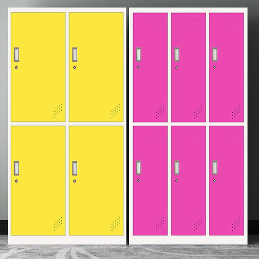 Metal Matte Finish Cabinet Contemporary Style Storage Cabinet with Hinged Doors Clearhalo 'Armoires & Wardrobes' 'armoires_wardrobes' 'Bedroom Furniture' 'furn' 'furn_armoires_wardrobes' 'Furniture' 5933357