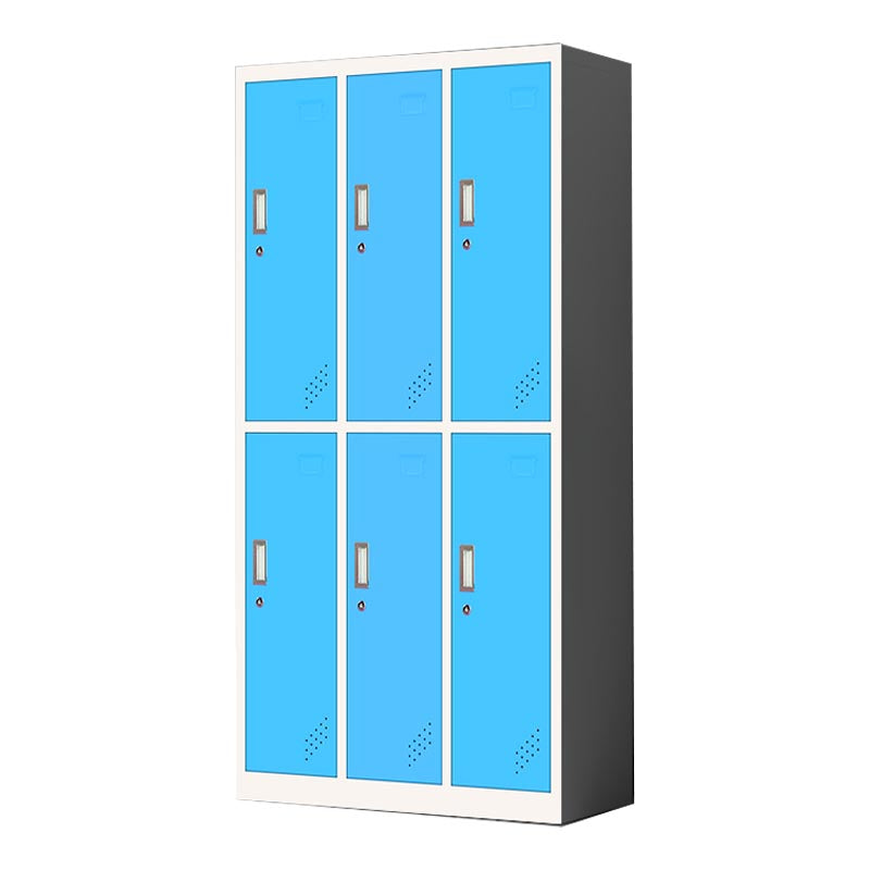 Metal Matte Finish Cabinet Contemporary Style Storage Cabinet with Hinged Doors Clearhalo 'Armoires & Wardrobes' 'armoires_wardrobes' 'Bedroom Furniture' 'furn' 'furn_armoires_wardrobes' 'Furniture' 5933358