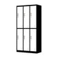 Metal Matte Finish Cabinet Contemporary Style Storage Cabinet with Hinged Doors Black White 6 Clearhalo 'Armoires & Wardrobes' 'armoires_wardrobes' 'Bedroom Furniture' 'furn' 'furn_armoires_wardrobes' 'Furniture' 5933366
