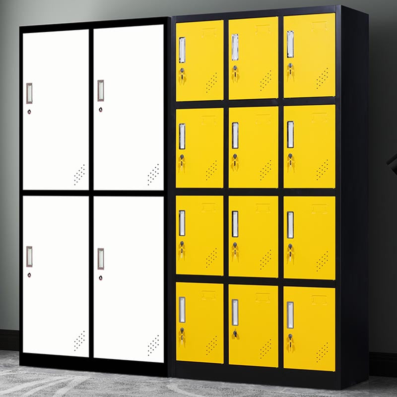 Metal Matte Finish Cabinet Contemporary Style Storage Cabinet with Hinged Doors Clearhalo 'Armoires & Wardrobes' 'armoires_wardrobes' 'Bedroom Furniture' 'furn' 'furn_armoires_wardrobes' 'Furniture' 5933369