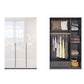Contemporary Wooden Wardrobe White Colour Wardrobe Closet with Garment Rod