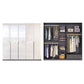 Contemporary Wooden Wardrobe White Colour Wardrobe Closet with Garment Rod