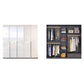 Contemporary Wooden Wardrobe White Colour Wardrobe Closet with Garment Rod