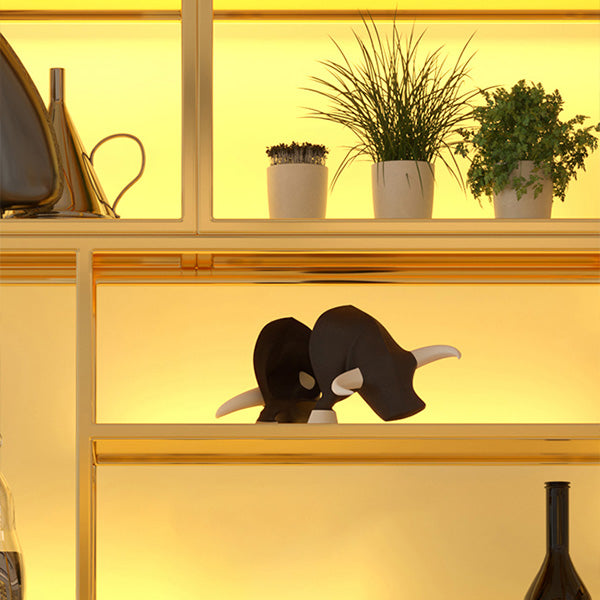 Luxe metalen wijnhouder rek vrijstaand met plankwijnrek 78.7 "h